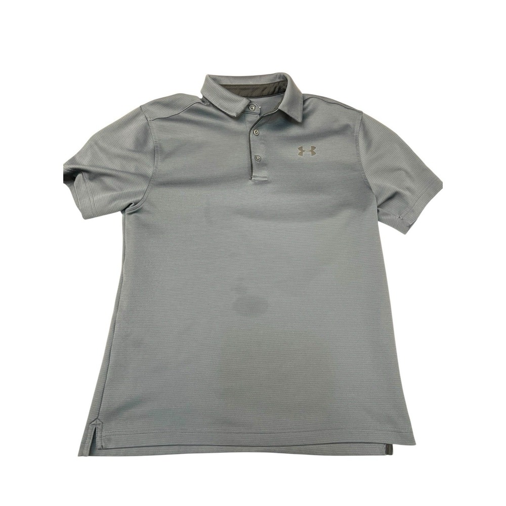 Under‎ Armour Heat Gear Short Sleeve Polo Size Men's Small Loose Fit Gray